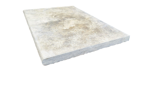 Przejdź do produktu Trawertyn 3cm Kamień brzegowy Silver Greige Ash 40,6x61 Bullnose