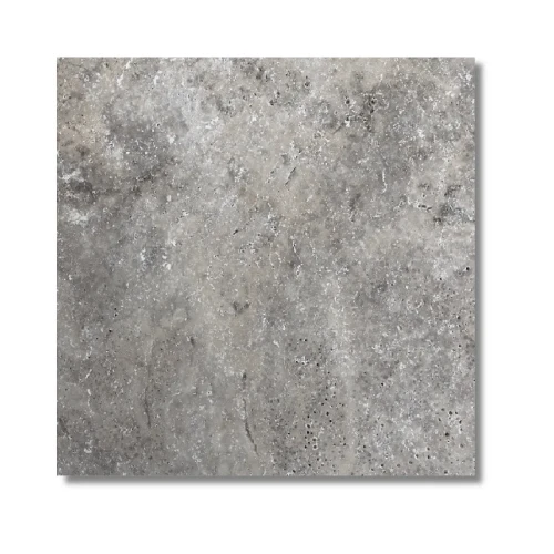 Przejdź do produktu Trawertyn Silver Premium Niewypełniony Bębnowany Szlif 20,3x20,3x1,2 cm