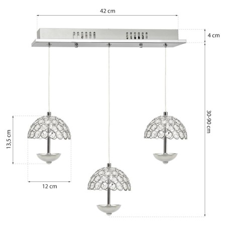 LAMPA WISZĄCA VENUS 3x5W LED