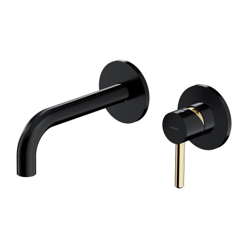 Przejdź do produktu Y bateria umywalkowa podtynkowa, czarny półmat/złoty połysk