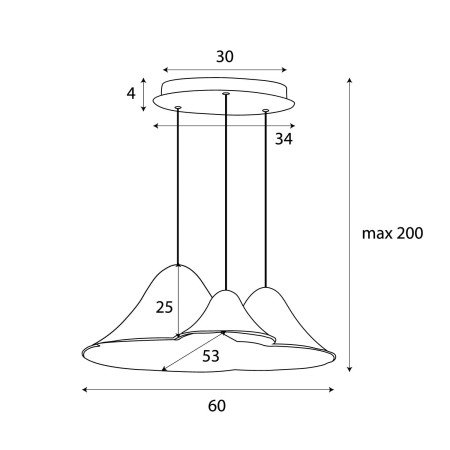 MAXLIGHT P0565 LAMPA WISZACA BELLMOND BLACK&amp;GREY