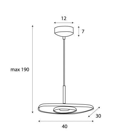 MAXLIGHT P0560 LAMPA WISZACA DEUX BLACK&amp;GREY