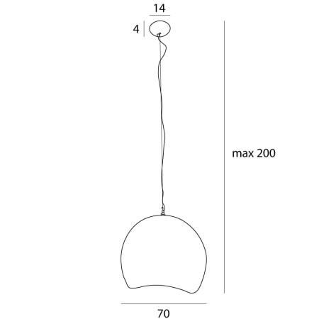MAXLIGHT P0534 LAMPA WISZĄCA PIERRE 70CM