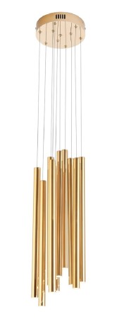 MAXLIGHT  P0524D LAMPA WISZĄCA ORGANIC 10x ZŁOTO SZCZOTKOWANE MAŁA ŚCIEMNIALNA