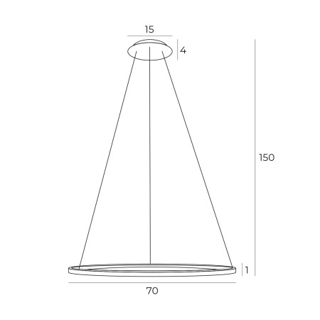 MAXLIGHT P0494 LAMPA WISZĄCA QUEEN  Ø 70 cm ZŁOTO SZCZOTKOWANE