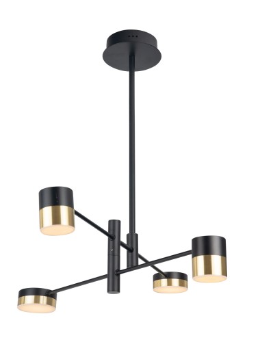 Przejdź do produktu MAXLIGHT P0404 LAMPA WISZĄCA PUMA LED 4x 7W BK/GD