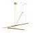 MAXLIGHT P0426D LAMPA WISZĄCA TRIO 3 ZŁOTA ŚCIEMNIALNA