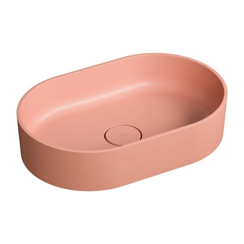 Przejdź do produktu OVO M+ umywalka nablatowa, 55 x 36 cm, coral mat