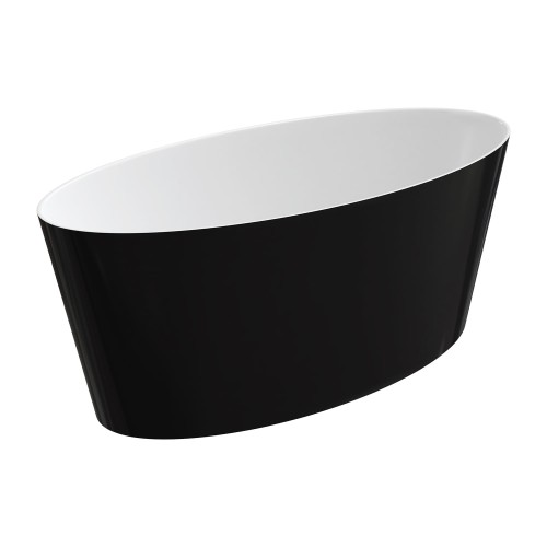 Przejdź do produktu ROMA M+ wanna wolnostojąca, 159 x 72 cm, biały/czarny połysk