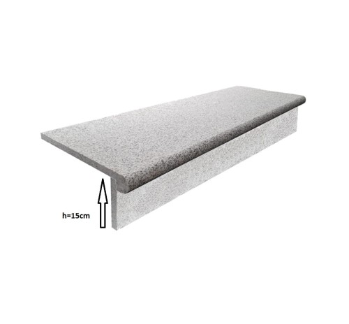 Przejdź do produktu Zestaw Stopnica - Stopień + Podstopień Granitowy Bullnose G603 135x35x2 / 135x15x2