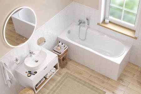 Wanna prostokątna Sekwana 150x70 cm w białym połysku to eleganckie i praktyczne rozwiązanie do łazienki. Nowoczesny design gwarantuje komfort kąpieli oraz stylowy i estetyczny wygląd wnętrza.