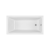 Wave Slim wanna prostokątna 120X70 cm biały połysk