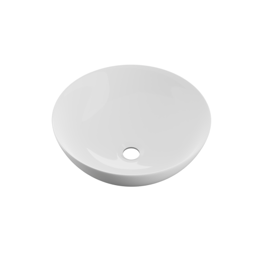 Przejdź do produktu Luqa umywalka nablatowa 40 cm okrągła, biały połysk
