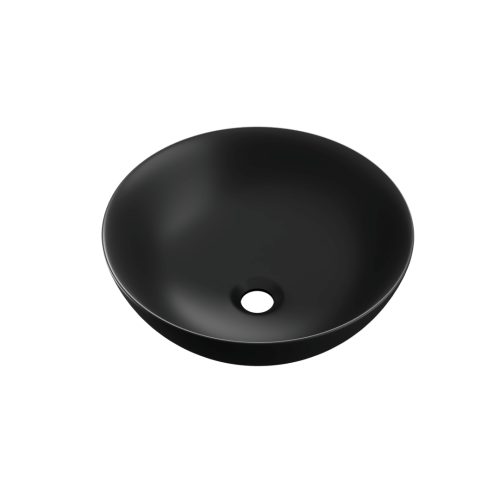 Przejdź do produktu Luqa umywalka nablatowa 40 cm okrągła, czarny mat