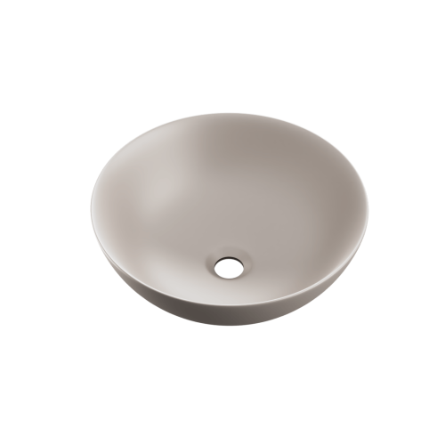 Przejdź do produktu Luqa umywalka nablatowa 40 cm okrągła, cappucino mat