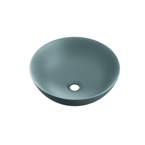 Przejdź do produktu Luqa umywalka nablatowa 40 cm okrągła, mint blue mat