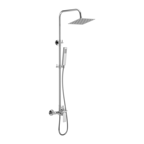 Przejdź do produktu Glad Rain zestaw prysznicowy ścienny z deszczownicą 20 cm, chrom