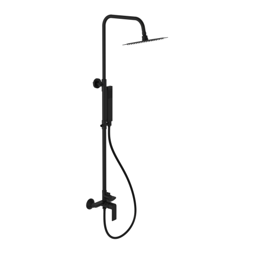 Przejdź do produktu Glad Rain zestaw prysznicowy ścienny z deszczownicą 25 cm, czarny soft