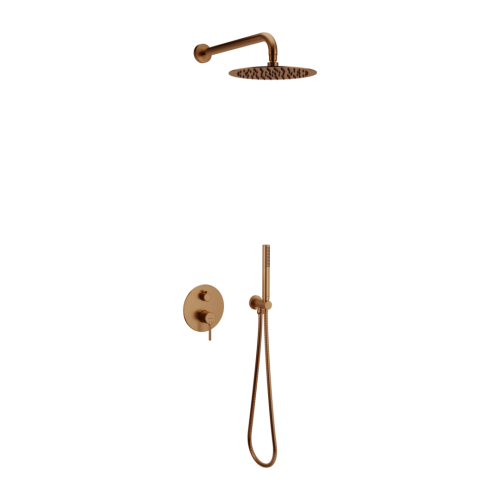 Przejdź do produktu PI zestaw prysznicowo-wannowy podtynkowy 3 funkcyjny, z deszczownicą 25 cm, miedziany szczotkowany