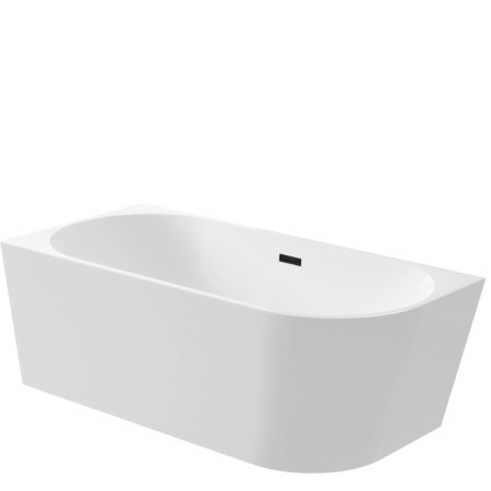 Wanna wolnostojąca narożna lewa AVOLA z pokrywką BLACK - 160 x 80