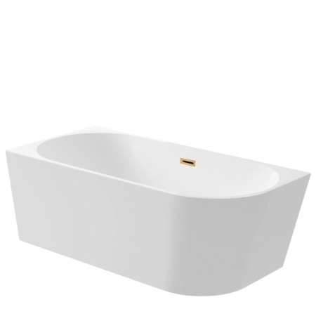 Wanna wolnostojąca narożna lewa AVOLA z pokrywką GOLD - 160 x 80