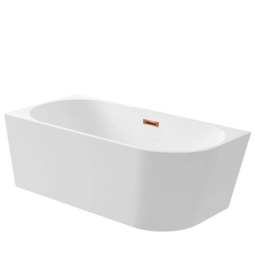Przejdź do produktu Wanna wolnostojąca narożna lewa AVOLA z pokrywką COPPER - 160 x 80 cm