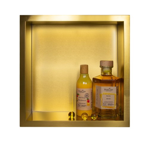 Przejdź do produktu WALL-BOX ONE Gold / Brass - Półka pojedyncza złota 30x30x7 cm