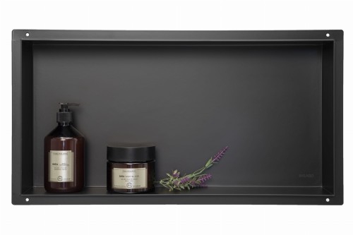 Przejdź do produktu WALL-BOX No Rim Black - Półka wnękowa bezramkowa czarna 60x30x7 cm