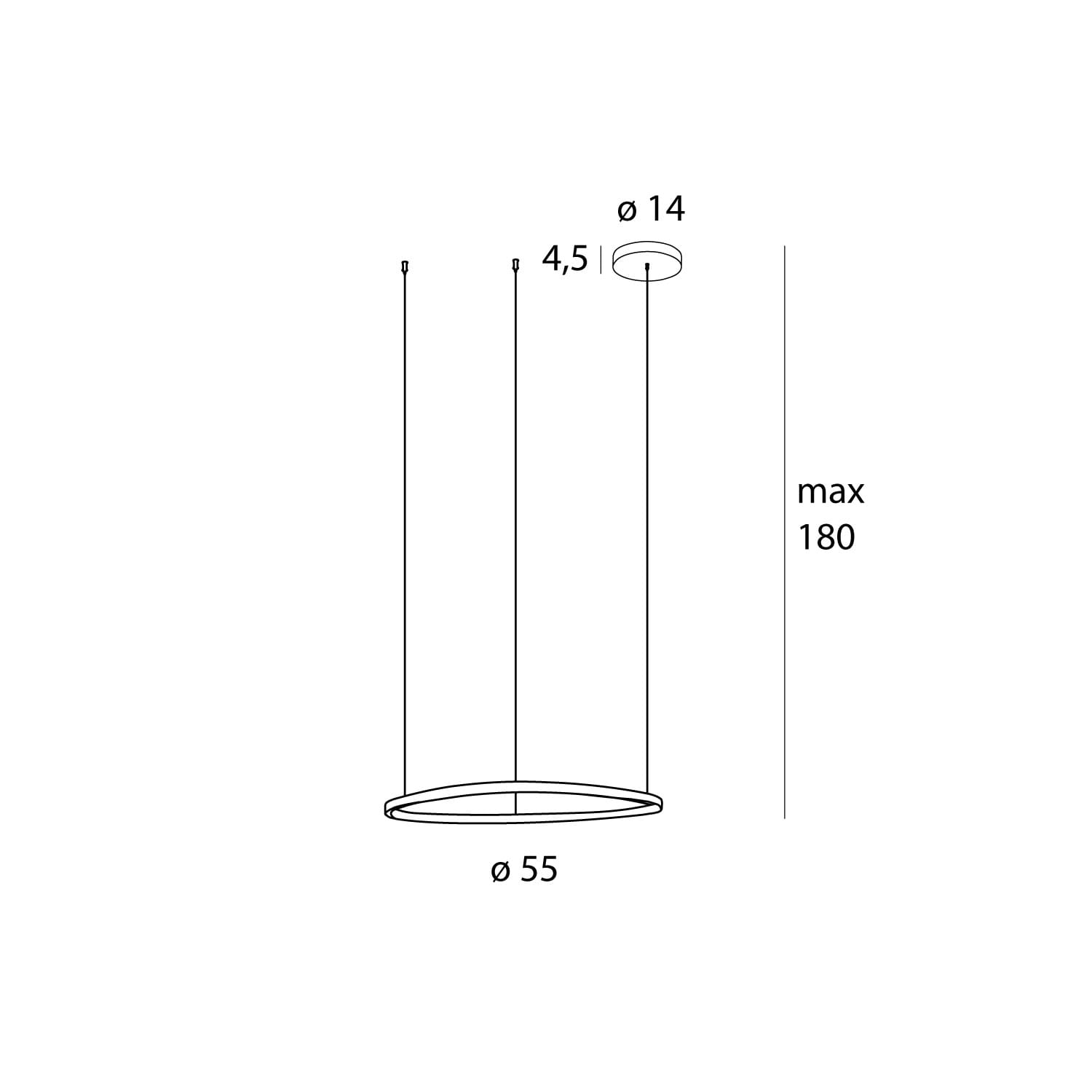 MAXLIGHT P0605D LAMPA WISZĄCA CAYENNE 60CM