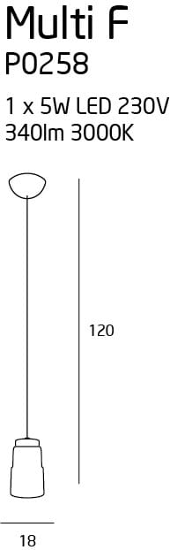 MAXLIGHT P0258 LAMPA WISZĄCA MULTI F