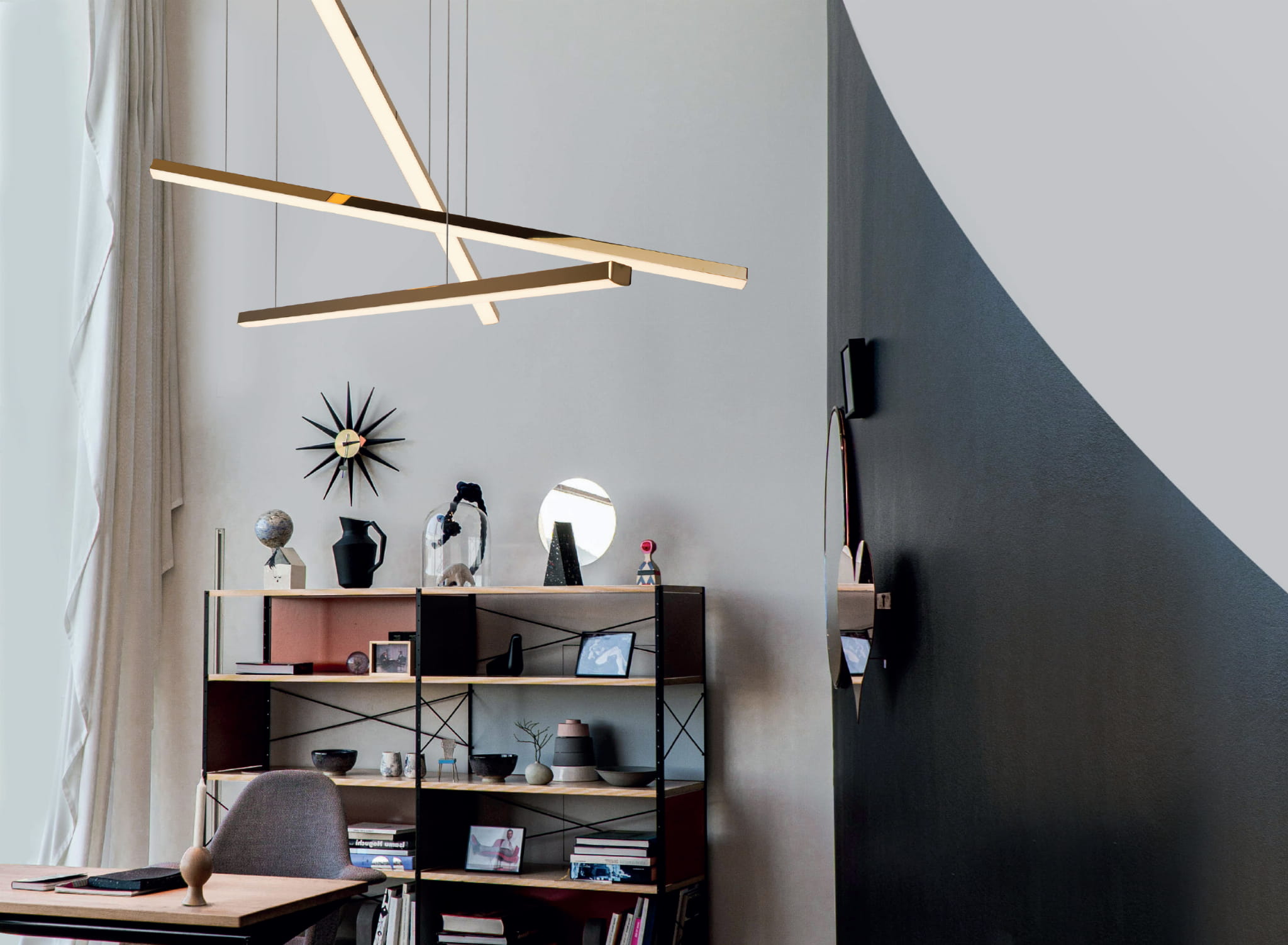 MAXLIGHT P0426D LAMPA WISZĄCA TRIO 3 ZŁOTA ŚCIEMNIALNA